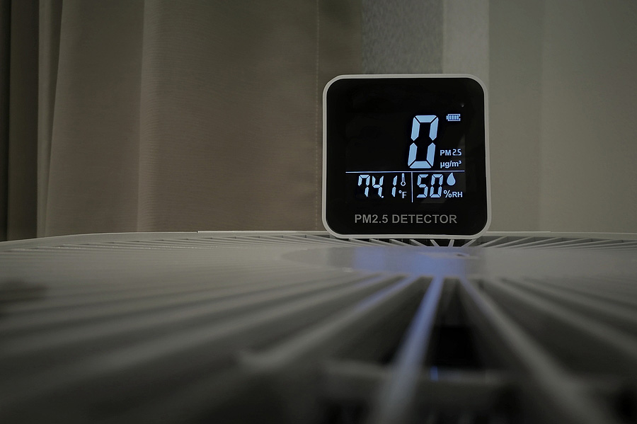 sensor detects good indoor air quality
